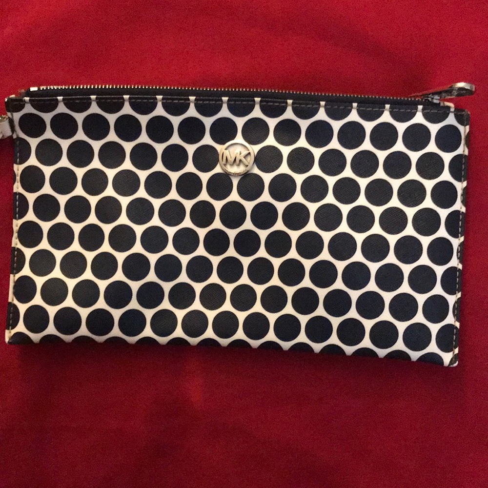 Michael kors Blue polkadot wristlet